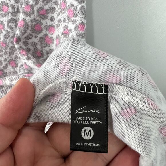 Kensie Pink Leopard Super Soft Racerback Tank M NWT - Picture 2 of 6
